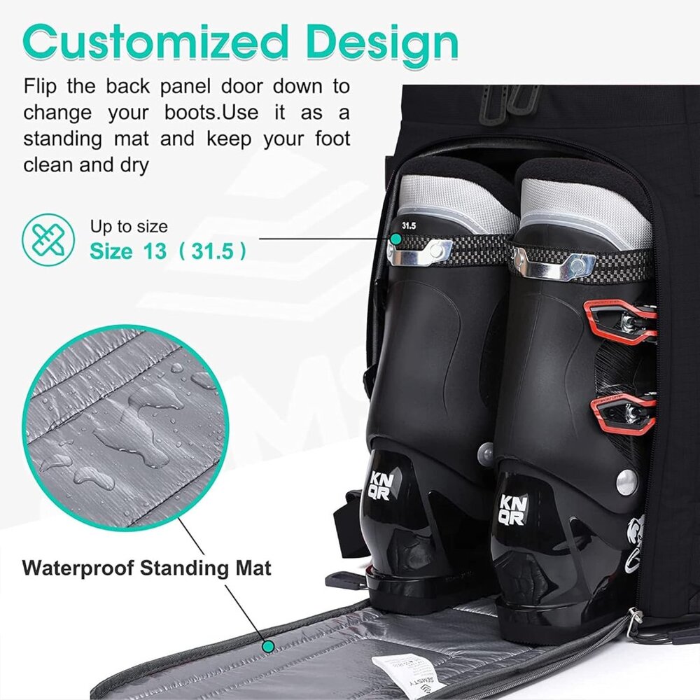 Snowboard Waterproof  Boots Travel Backpack 55L - Picture 5 of 9